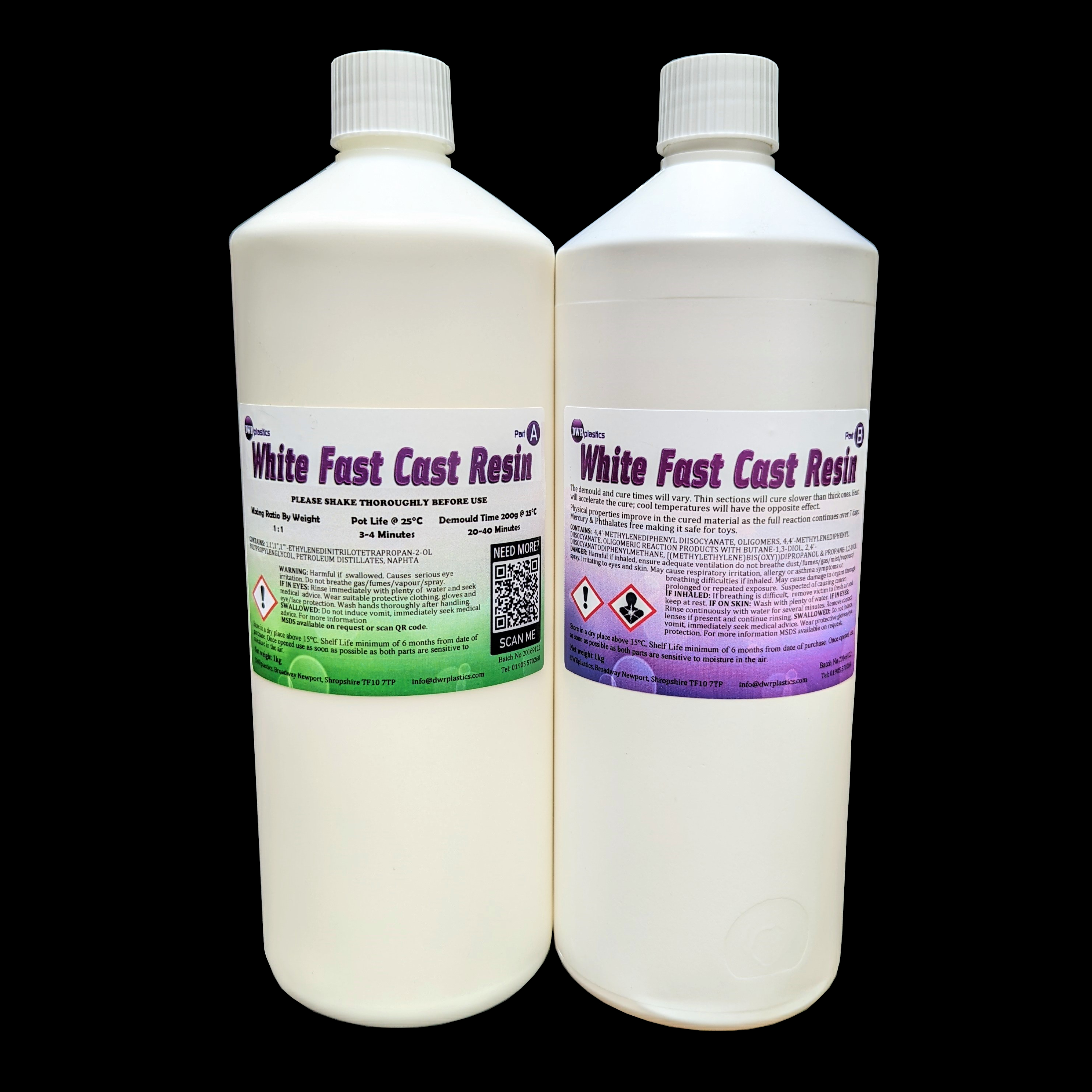 White Fast Cast Resin 2kg Kit